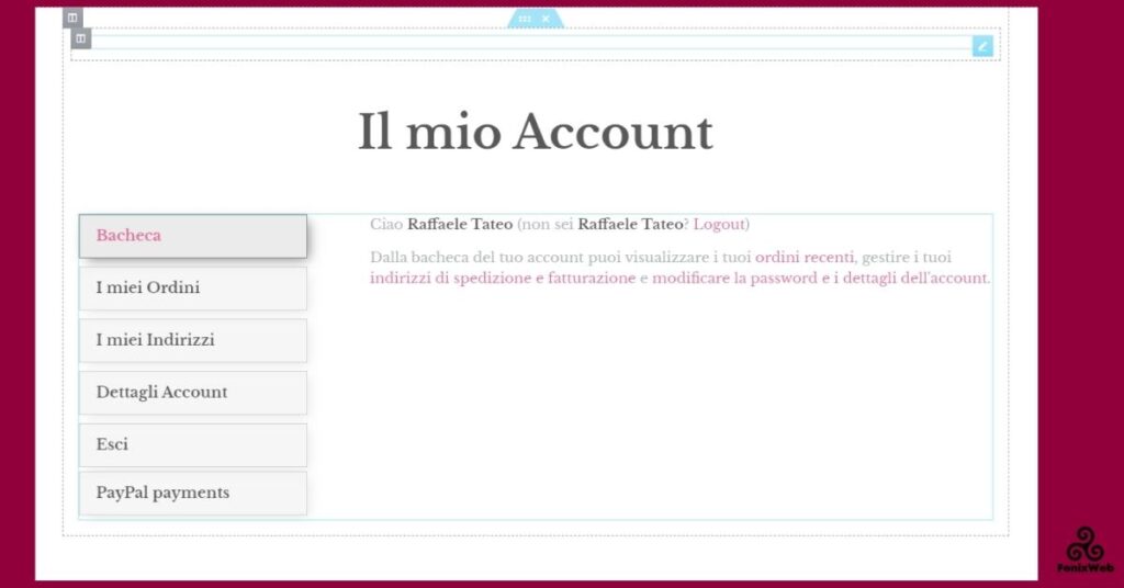 Elementor WooCommerce Widget My Account