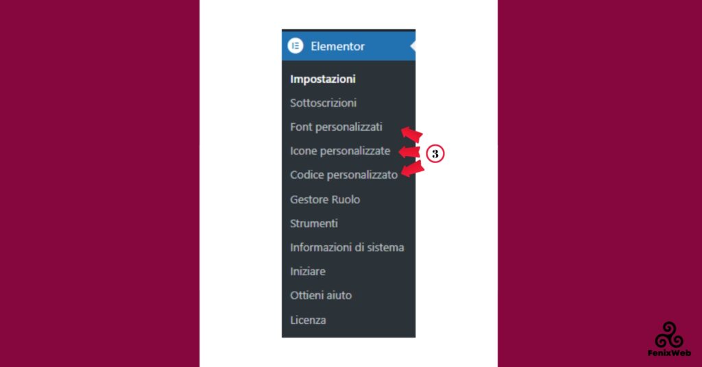 Font e icone personalizzate per Elementor