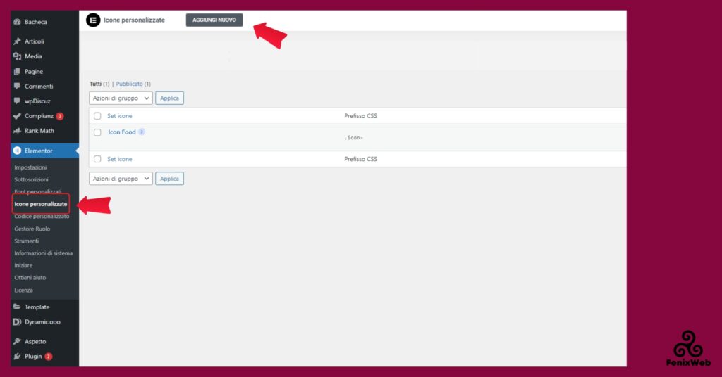 Icone Custom Elementor Pro
