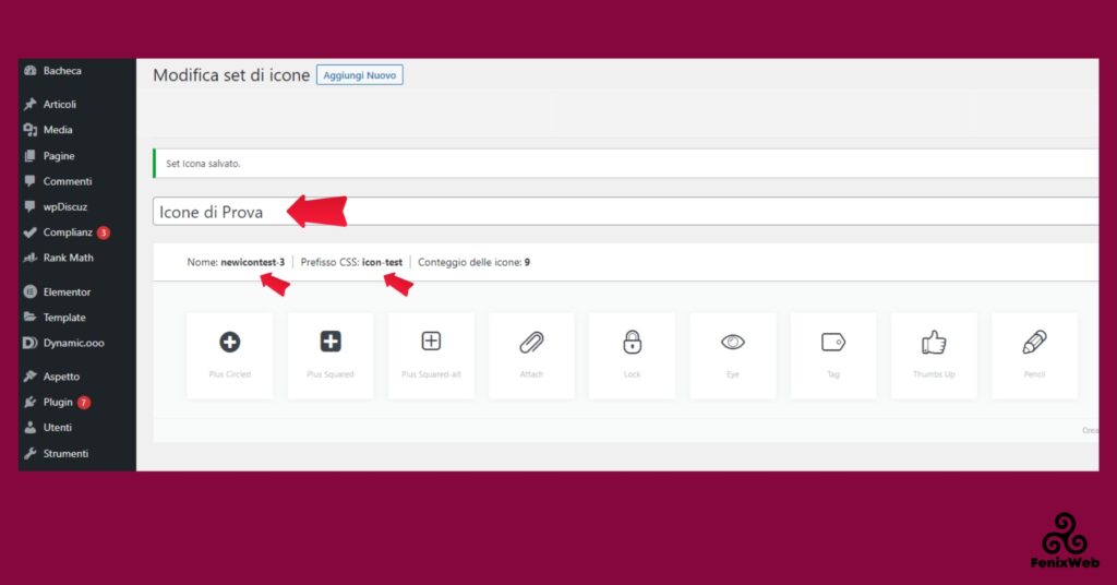 Icone personalizzate Elementor Pro