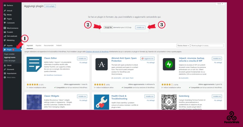 Installare Elementor su WordPress